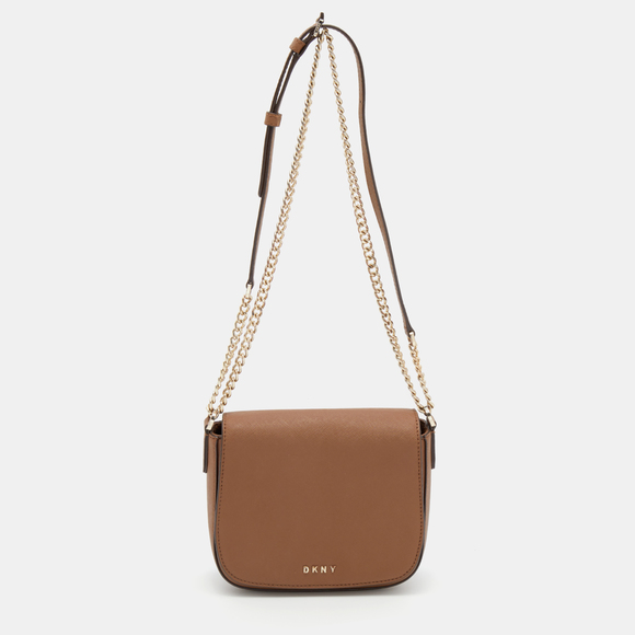 Donna Karan Bags Dkny Brown Leather Chain Crossbody Bag Poshmark